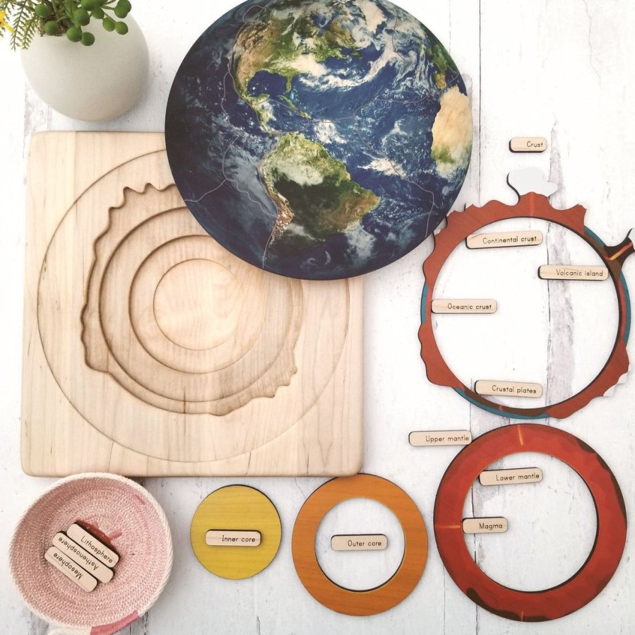 Seconds/Imperfect Layers Of The Earth Wooden Puzzle | Mirus Toys Online