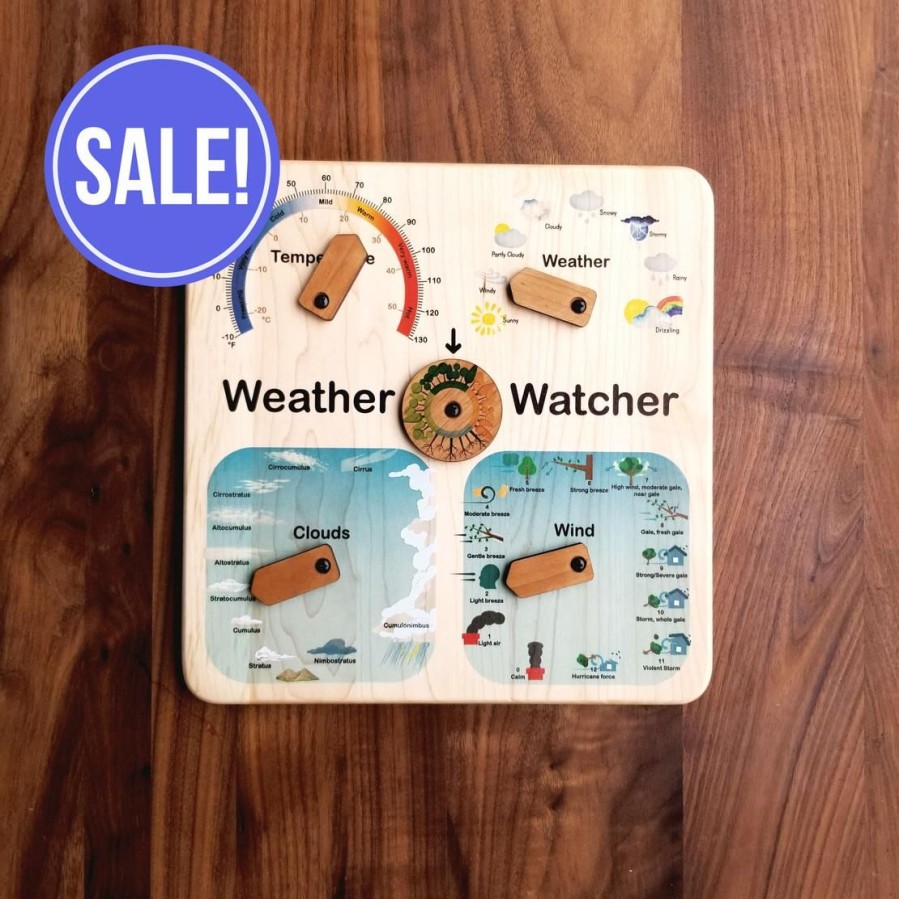 Mirus Toys Seconds/Imperfect Wooden Weather Calendar - Weather Chart | Seconds