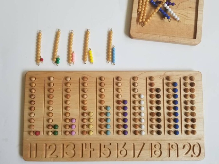 Teen Board - 11-20 Number Counting Board- Number Tracing Board - Montessori | Mirus Toys New