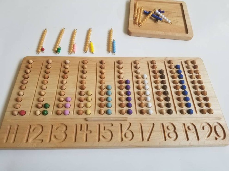 Teen Board - 11-20 Number Counting Board- Number Tracing Board - Montessori | Mirus Toys New