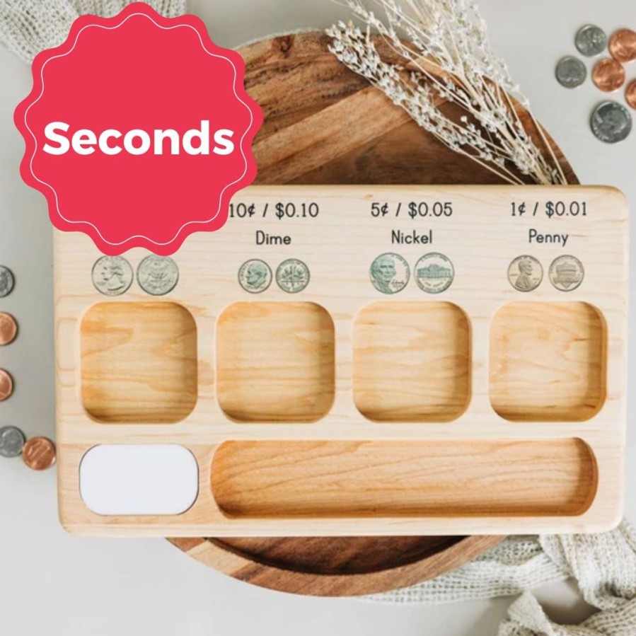 Seconds/Imperfect Coin Manipulation Board - Money Sorting Board - Money Activity Board | Mirus Toys Best