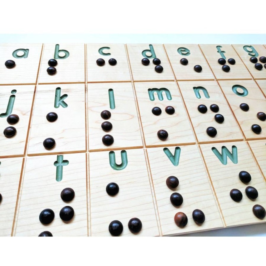 Seconds/Imperfect Braille Alphabet Board - Braille Cards - Braille Art - Braille Gift - Braille Wall Panel | Mirus Toys Best