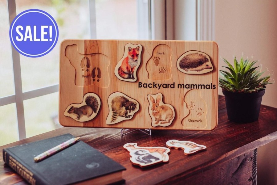 Seconds/Imperfect Woodland Animals Toys - Backyard Mammals Puzzle | Mirus Toys Best