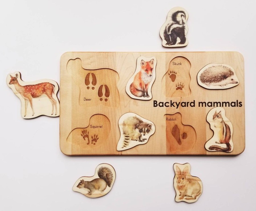 Seconds/Imperfect Woodland Animals Toys - Backyard Mammals Puzzle | Mirus Toys Best