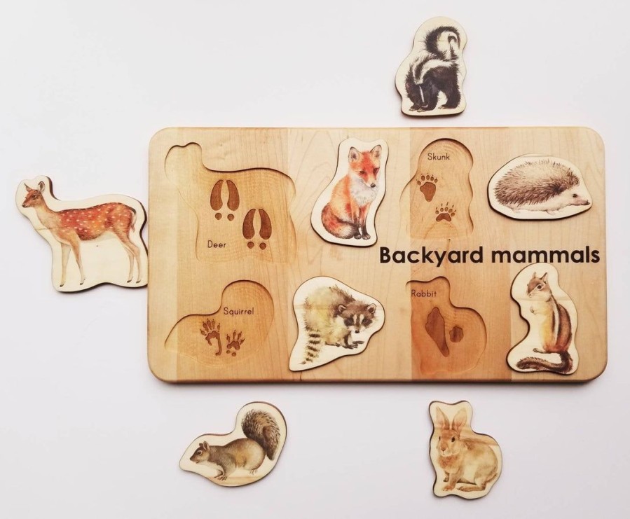 Mirus Toys Seconds/Imperfect Woodland Animals Toys - Backyard Mammals Puzzle | Seconds