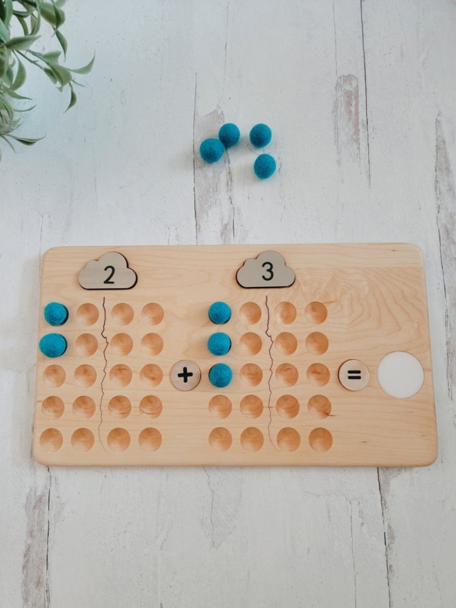 Seconds/Imperfect Math Manipulative Board - 1 To 20 Arithmetic Board - Wooden Twenty Board - Montessori Primary | Mirus Toys Best