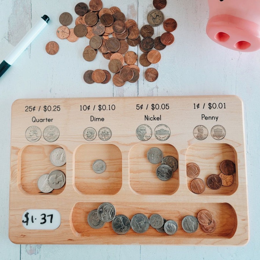 Coin Manipulation Board - Money Sorting Board - Money Activity Board | Mirus Toys Wholesale