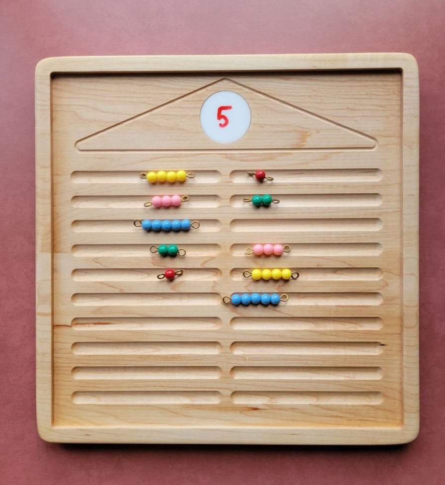 Mirus Toys Seconds/Imperfect Montessori Bead House - Number Bonds - Number Decomposition- Kindergarten Math | Mathematics