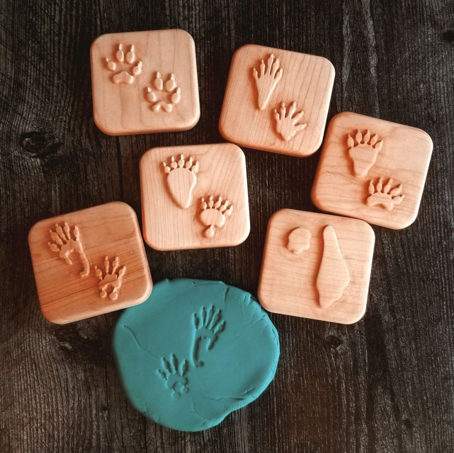 Animal Tracks Play Dough Stampers - Montessori Toys - Stocking Stuffers | Mirus Toys Clearance