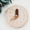 Wooden Toy Clock With Minute And Hour In Different Shades For Easy Learning | Mirus Toys Best