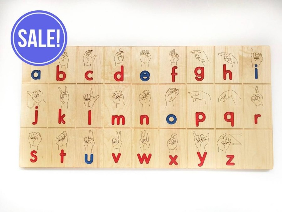 Seconds/Imperfect - Asl Board In Montessori Colors | Mirus Toys Wholesale