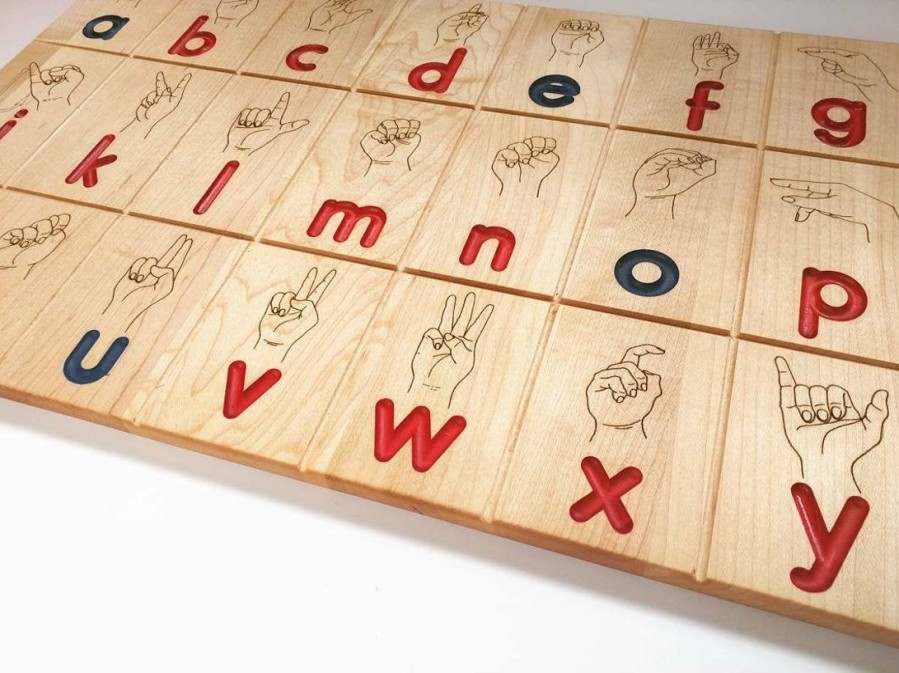 Seconds/Imperfect - Asl Board In Montessori Colors | Mirus Toys Wholesale