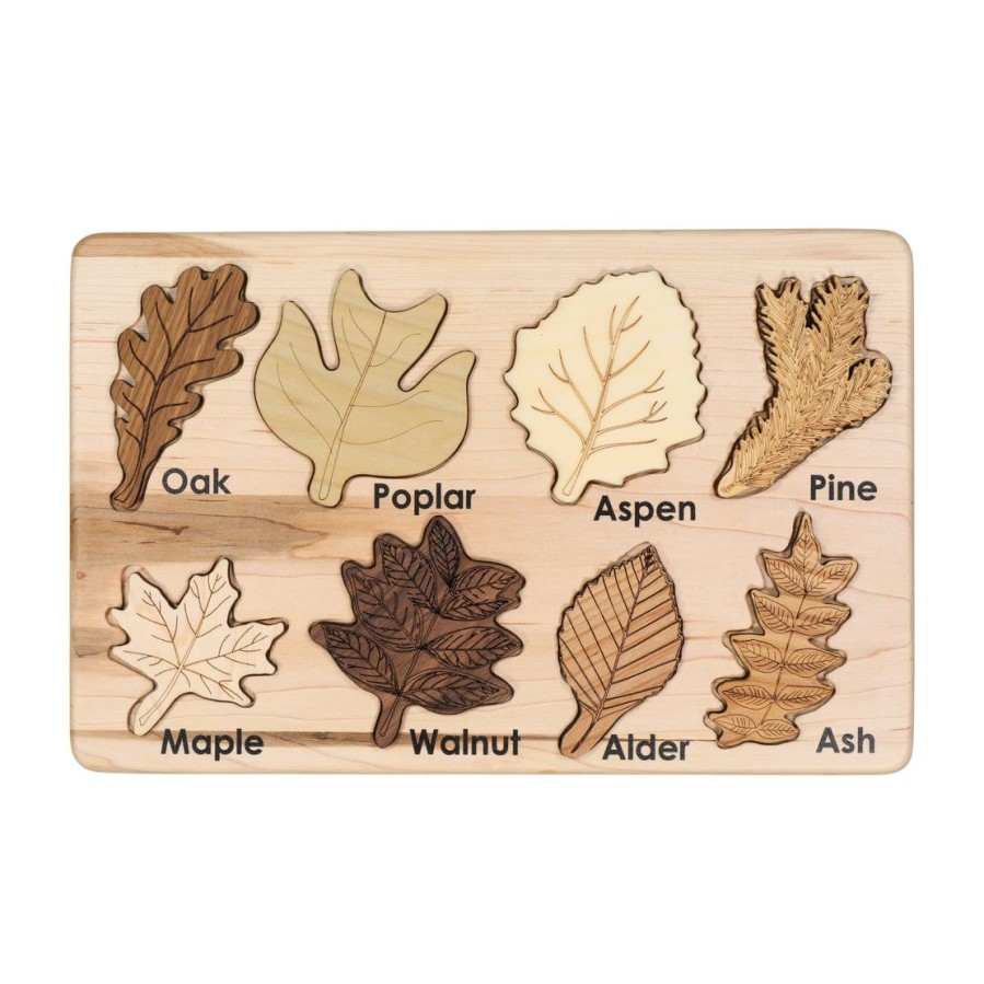 Double Sided Leaf Puzzle, Leaves Made Of Its Own Wood | Mirus Toys Hot