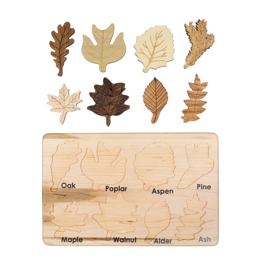 Double Sided Leaf Puzzle, Leaves Made Of Its Own Wood | Mirus Toys Hot