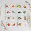 Double Sided Self-Correcting Bird Beak Adaptations Puzzle, Montessori Educational Toys, Bird Lover Puzzle | Mirus Toys Clearance