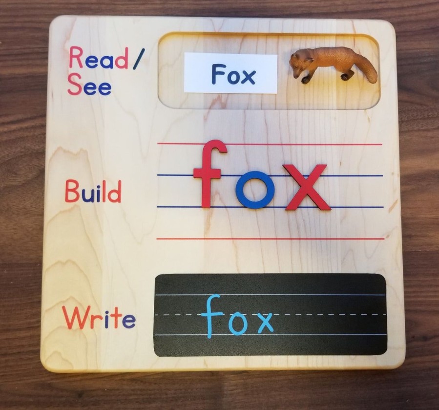 Read Build Write Board - Spelling Board - Writing Board - Cvc Word Building Mat - Language Kindergarten | Mirus Toys Online