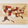 Mirus Toys Wooden Map Puzzle - United States Map - Continent Maps - Country Map - Wooden Puzzle - Montessori Continent Maps - Waldorf | History & Geography