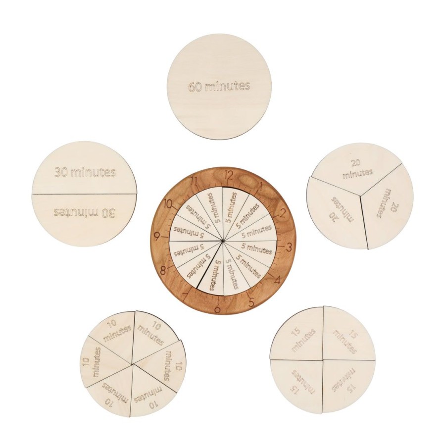 Time Fraction Learning Kit - Fraction Of Time - Montessori Materials | Mirus Toys Clearance