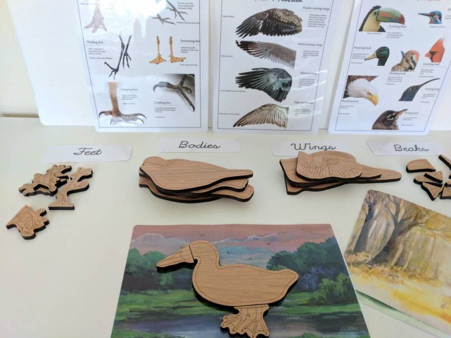 Mirus Toys Build A Bird Wooden Puzzle - Montessori Toys - Waldorf - Reggio Inspired | Bird Collection