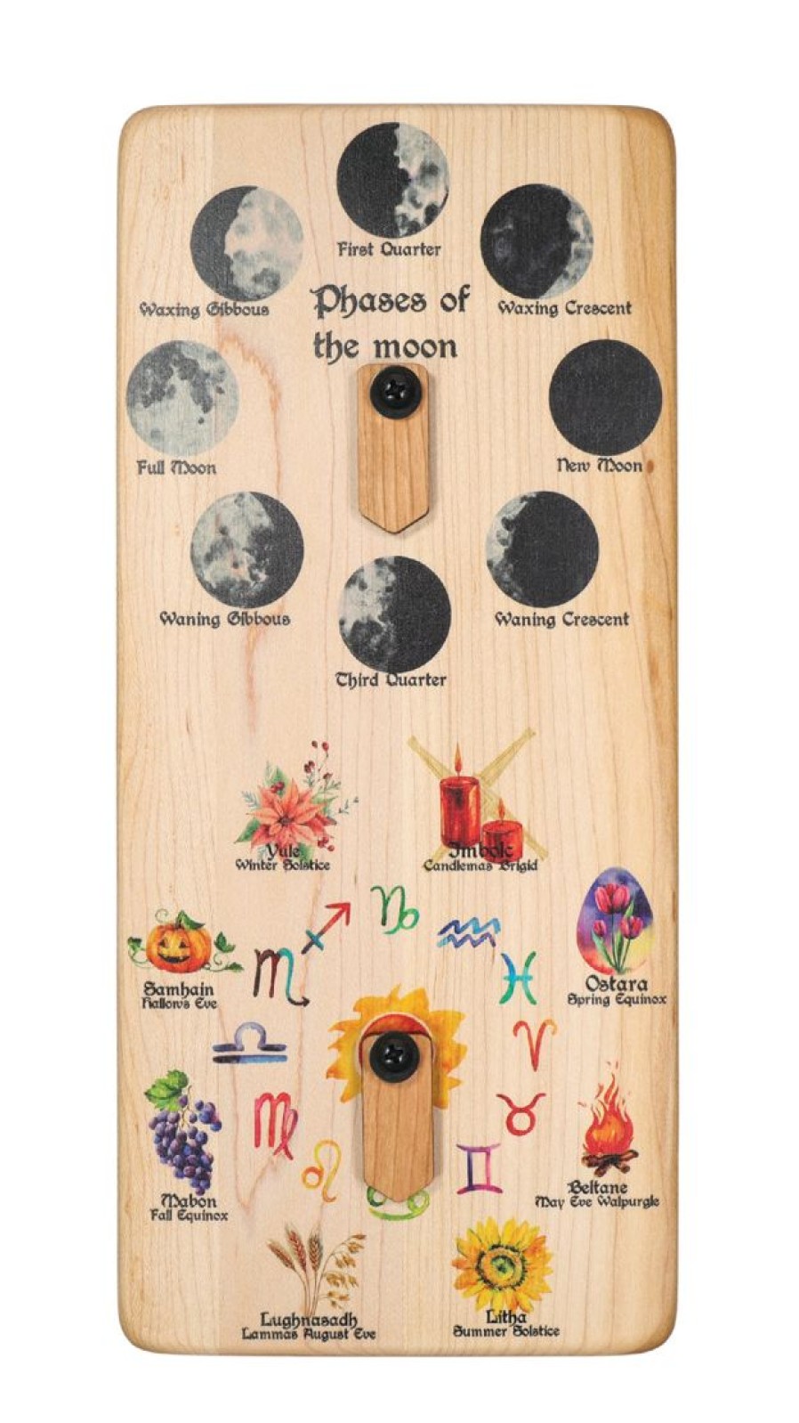 Wheel Of The Year - Pagan, Wiccan Celebration Wheel - Moon Phases Wheel | Mirus Toys New