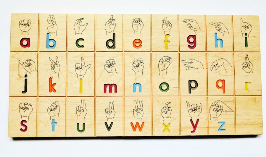 Seconds/Imperfect American Sign Language Alphabet Board, Asl | Mirus Toys Best