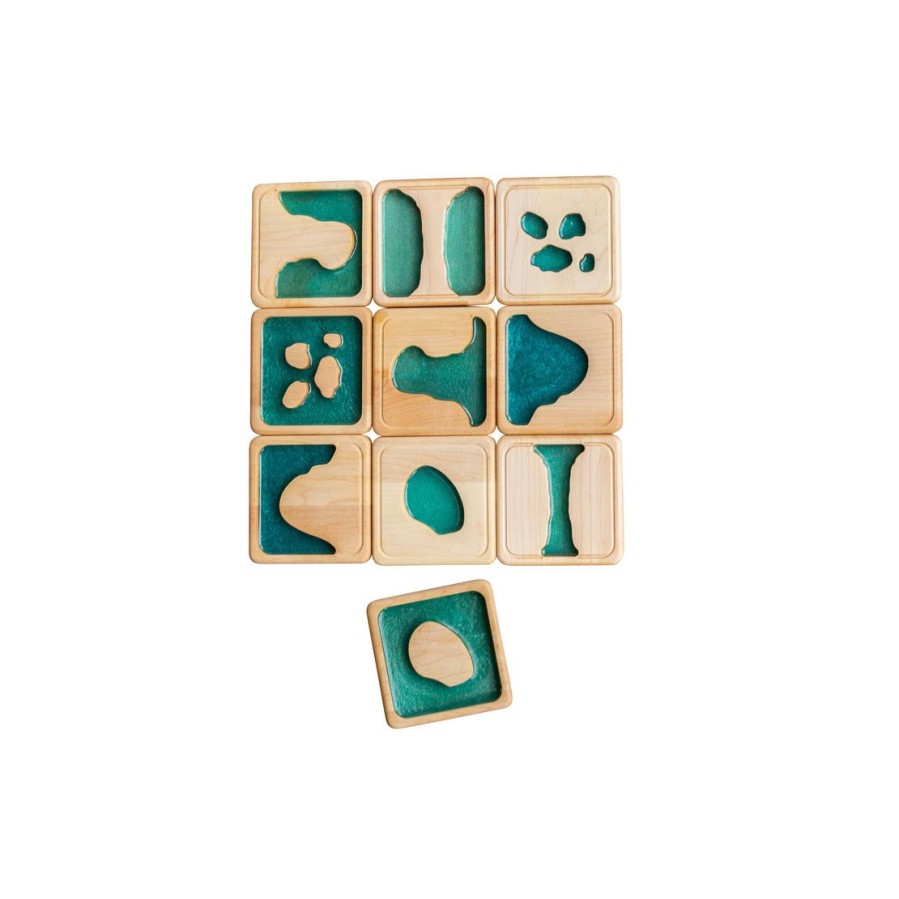 Montessori Materials - Land Form Tiles - Landforms & Bodies Of Water - Wooden Toys - Montessori | Mirus Toys Hot