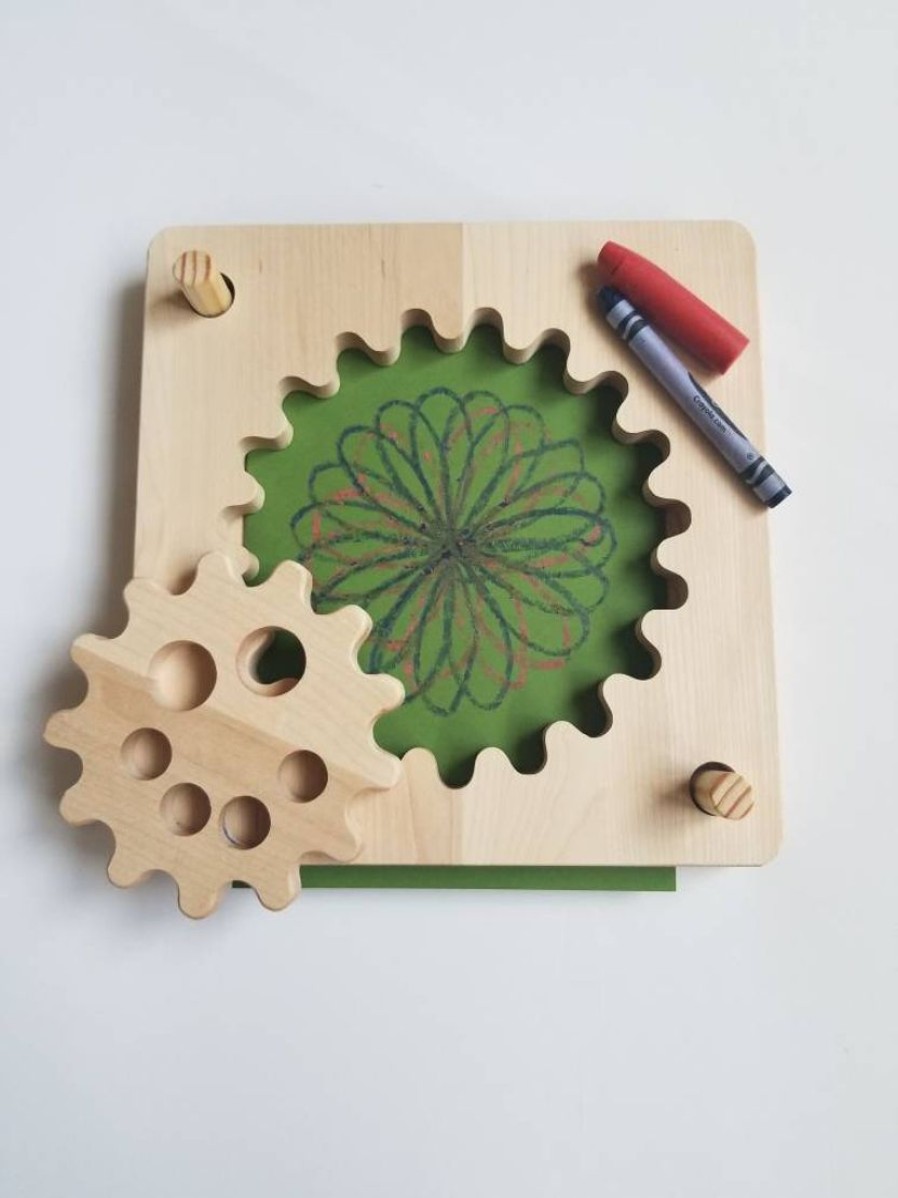 Wooden Spirograph, Toddler Spiral Drawing Kit | Mirus Toys Best