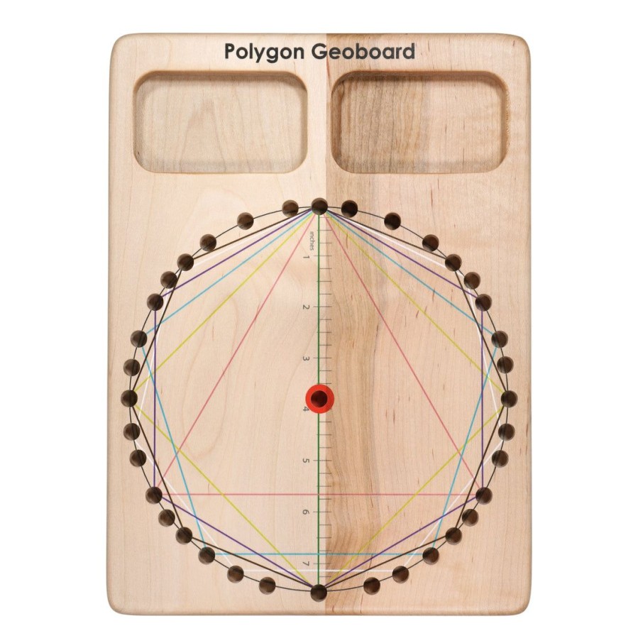 Double Sided Polygon Geoboard - Montessori Geometry Board - Plane Geo Board - | Mirus Toys Clearance