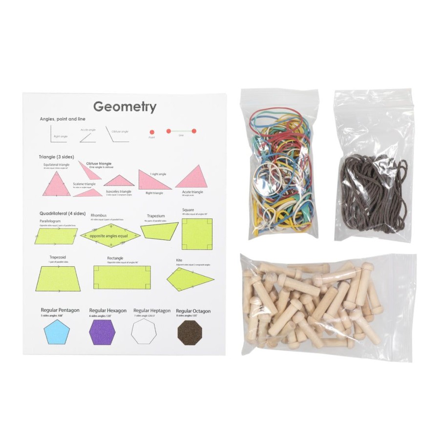 Double Sided Polygon Geoboard - Montessori Geometry Board - Plane Geo Board - | Mirus Toys Clearance