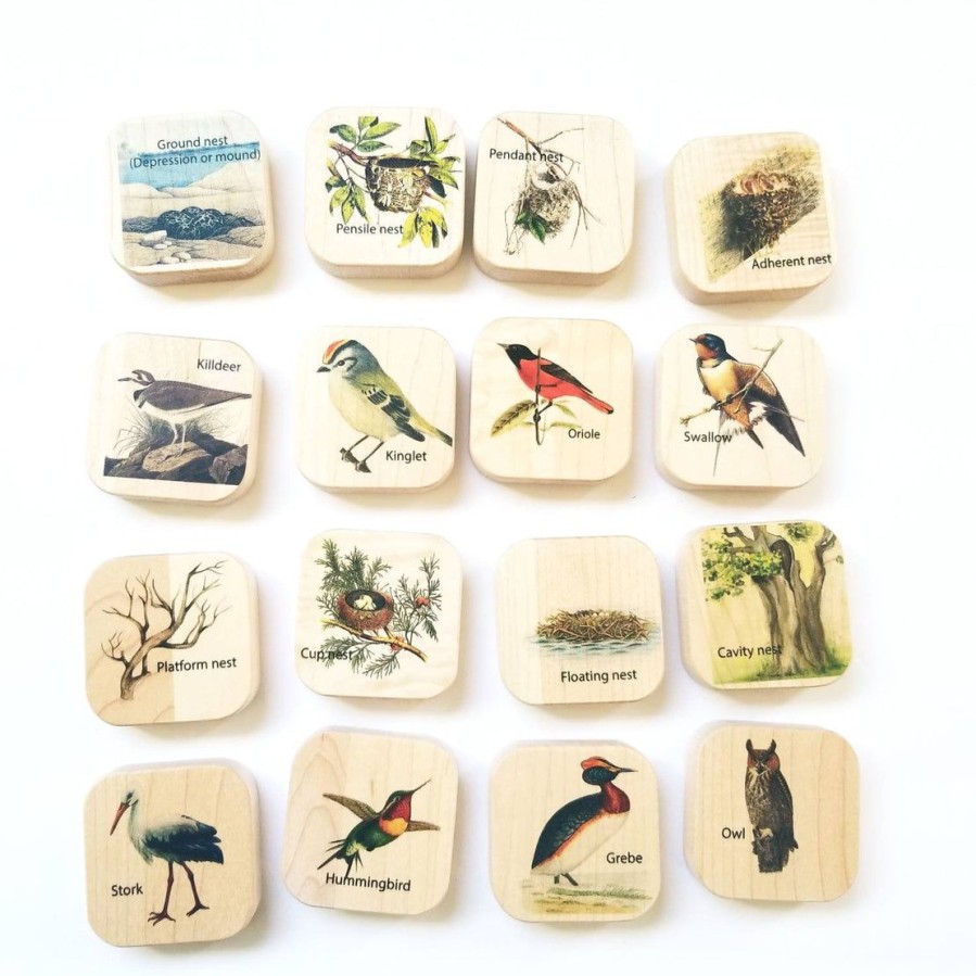 Wooden Memory Puzzle - Montessori Toys - Bird Nest Puzzle - Wooden Toys | Mirus Toys Clearance