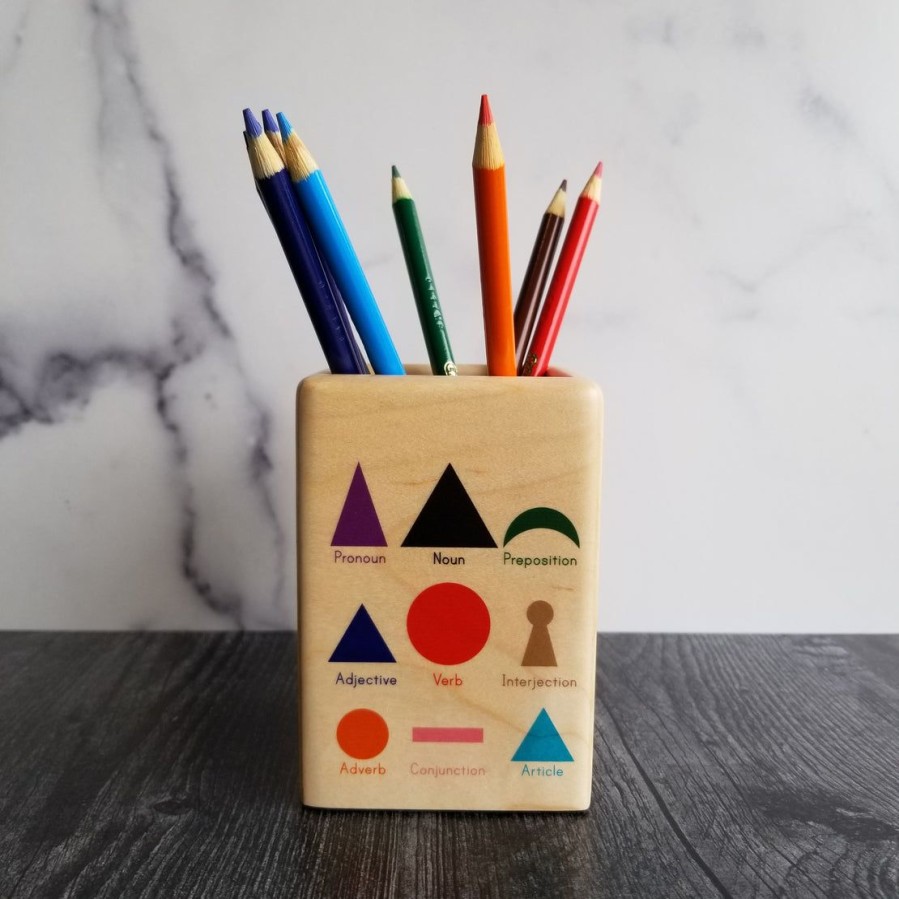 Grammar Pencil Holder - Montessori Color Pencil Holder - Pencil Holder - Pen Holder | Mirus Toys Best