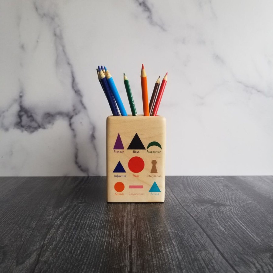 Grammar Pencil Holder - Montessori Color Pencil Holder - Pencil Holder - Pen Holder | Mirus Toys Best