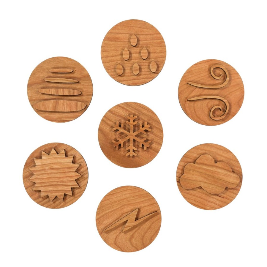 Mirus Toys Play Dough Stampers - Weather Play Dough Stamps - Play Stamps - Play Dough Tools - Play Dough Learning - Stocking Stuffer | Science & Nature