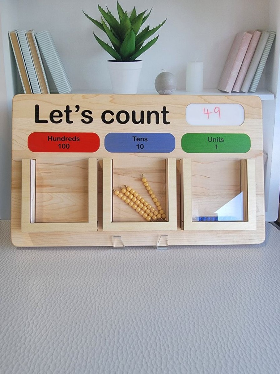 Counting The Days In School Board - Pocket Chart For Beads - 100 Days Of School | Mirus Toys Clearance