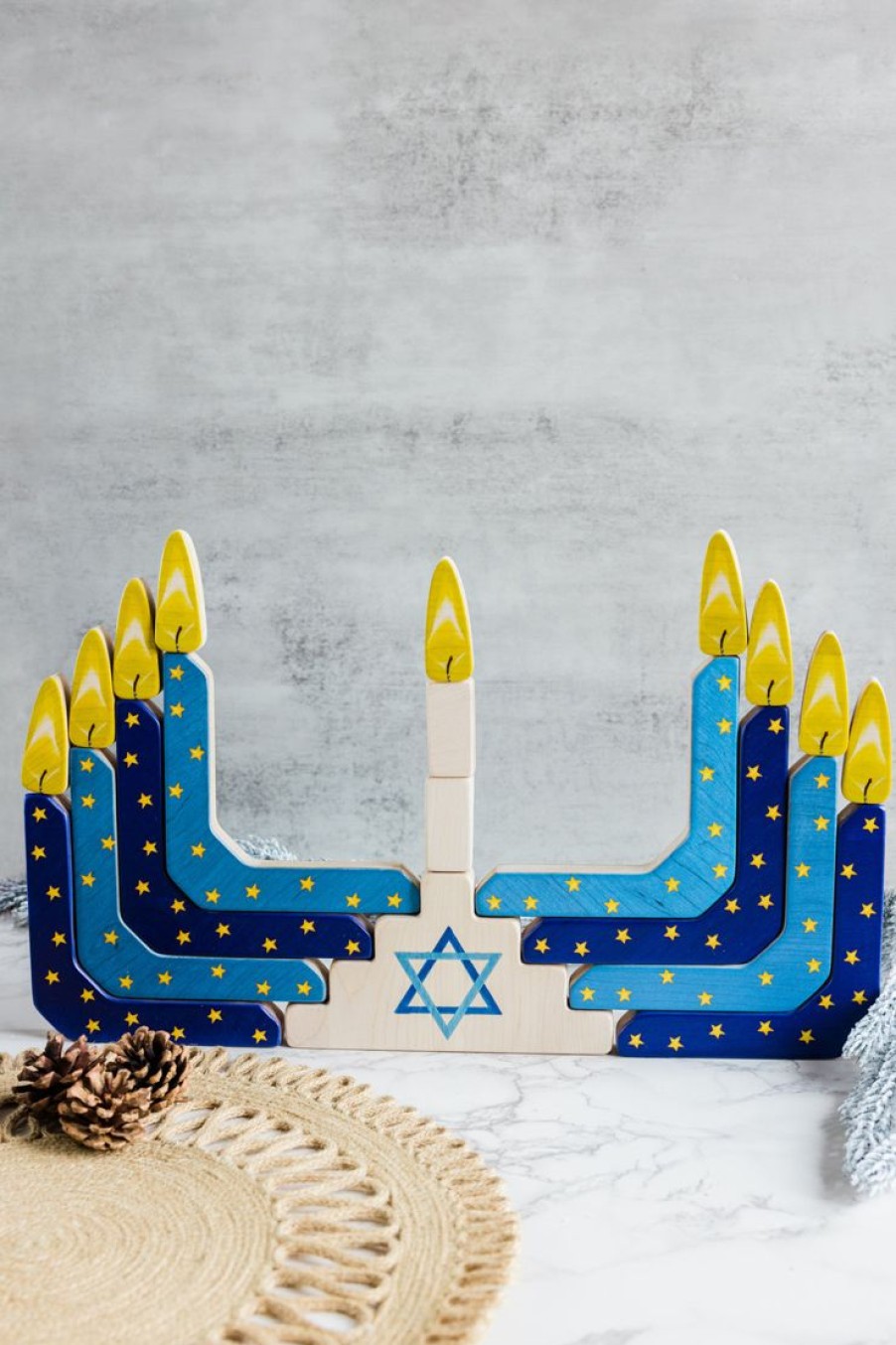 Festival Of Lights Stacker - Double Sided Stacker To Explore The World Festivals - Diwali, Christmas, Imbolc, Kwanzaa, Hanukkah, Lantern | Mirus Toys Hot