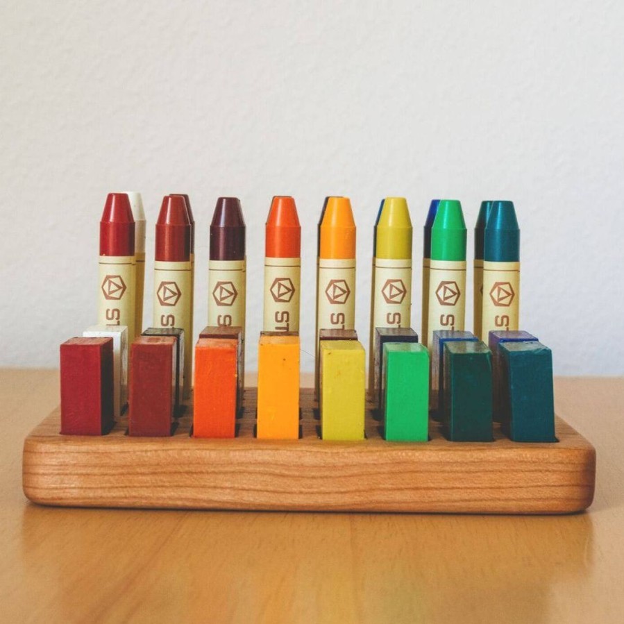 Wooden Beeswax Crayon Holder | Mirus Toys New