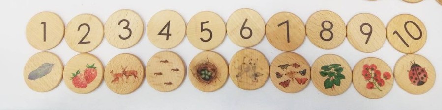 Wooden Memory Puzzle - Number Matching Game - Counting Game - Nature Numbers - Travel Game - Portal Game - Learn To Count - Wooden Games | Mirus Toys Wholesale